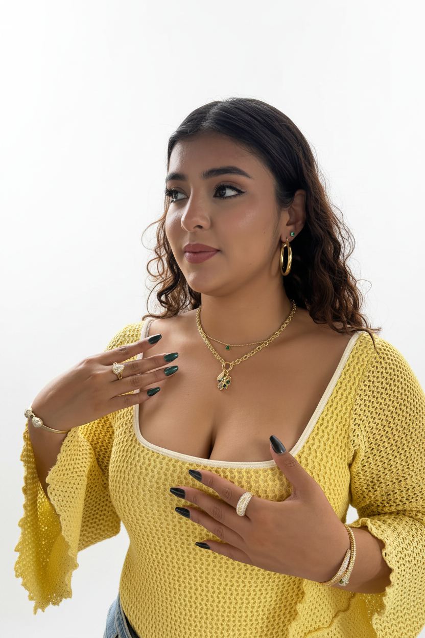 18k Gold Filled Hoop Earrings - White Background