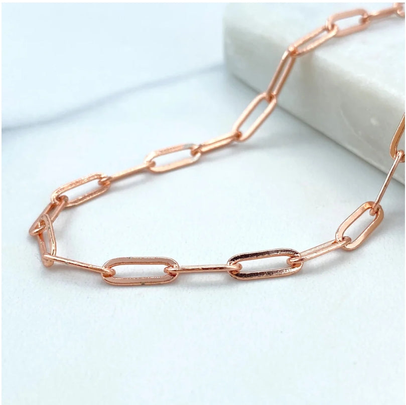 Rose Gold Heart Toggle Necklace & Bracelet Set