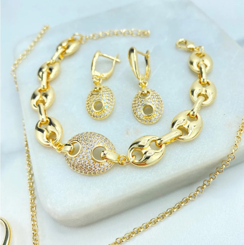 Elegant Jewelry Set – Premium Gold Filled Necklace, Earrings, Bracelet & Ring