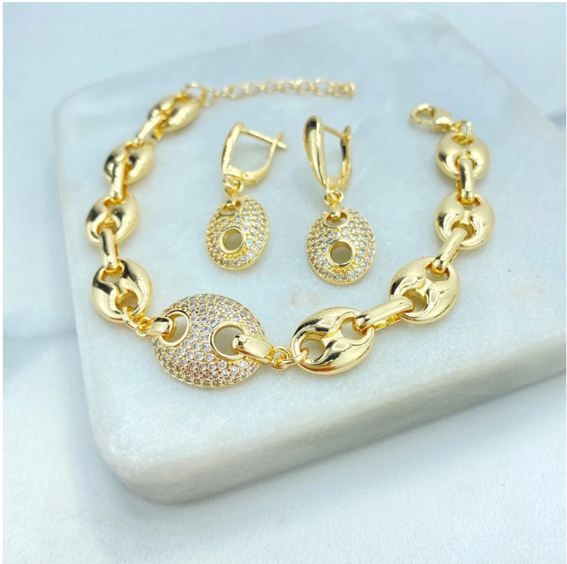 Elegant Jewelry Set – Premium Gold Filled Necklace, Earrings, Bracelet & Ring