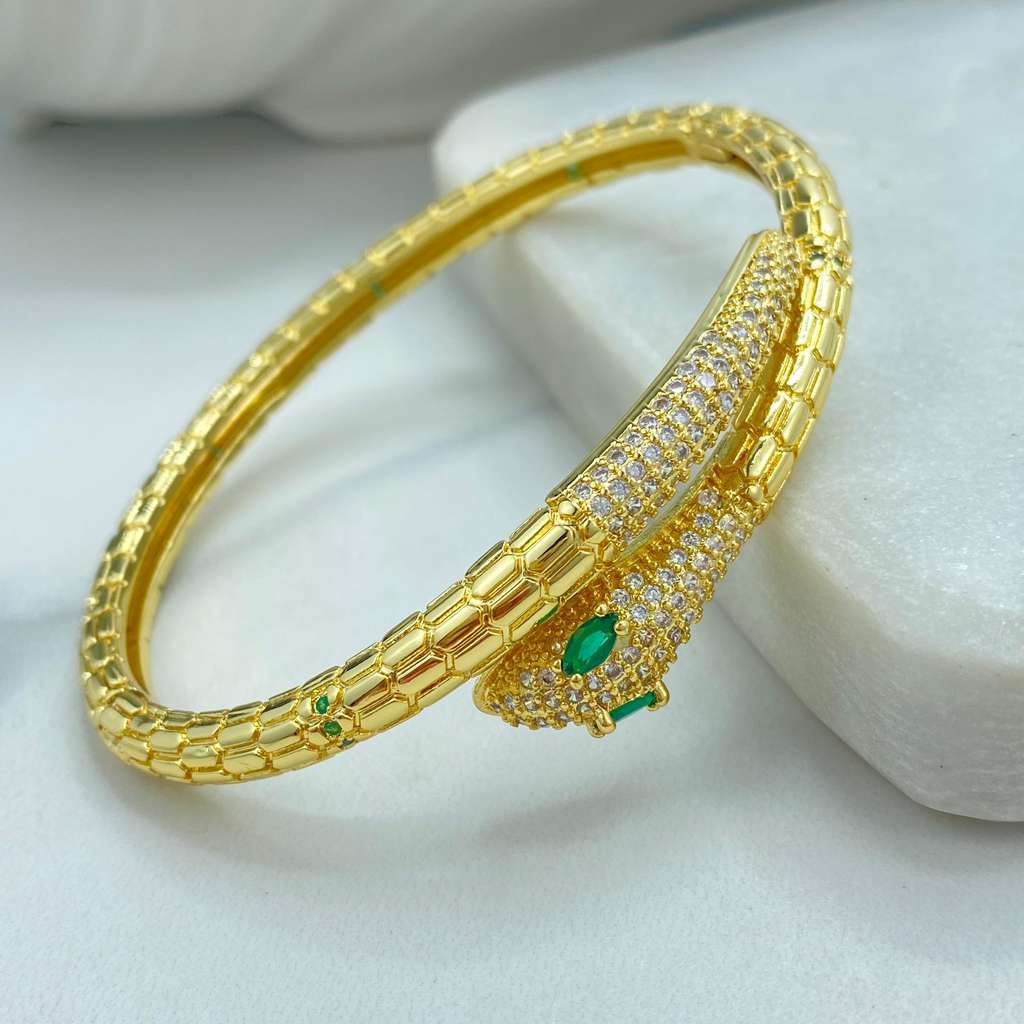 Bold Teardrop Bangle | 18K Gold Filled – High-Polish Sculptural Bracelet