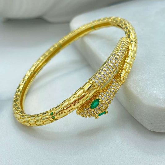 Bold Teardrop Bangle | 18K Gold Filled – High-Polish Sculptural Bracelet