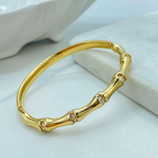 Bamboo Crystal Bangle