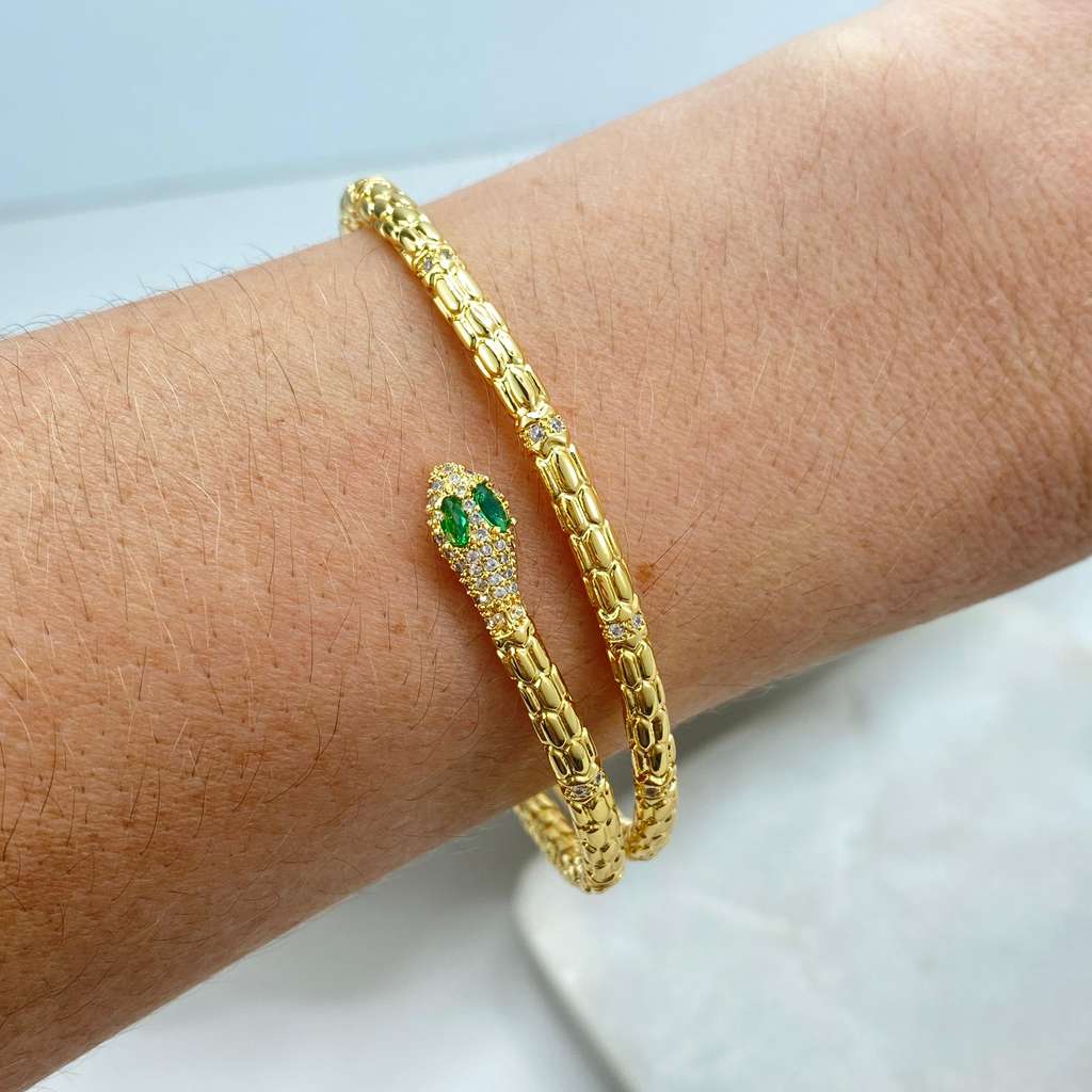 Bold Teardrop Bangle | 18K Gold Filled – High-Polish Sculptural Bracelet