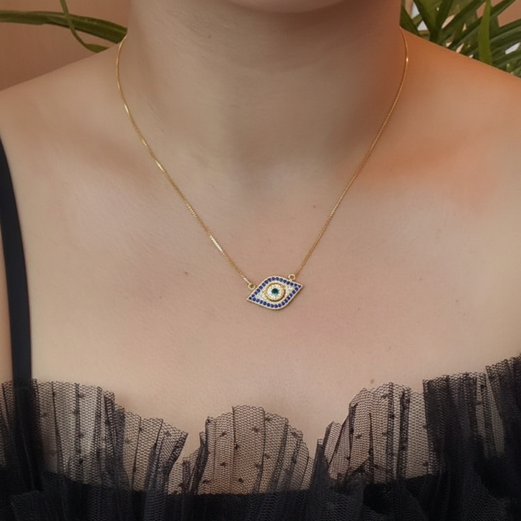 Evil Eye Necklace Lifestyle Enhanced