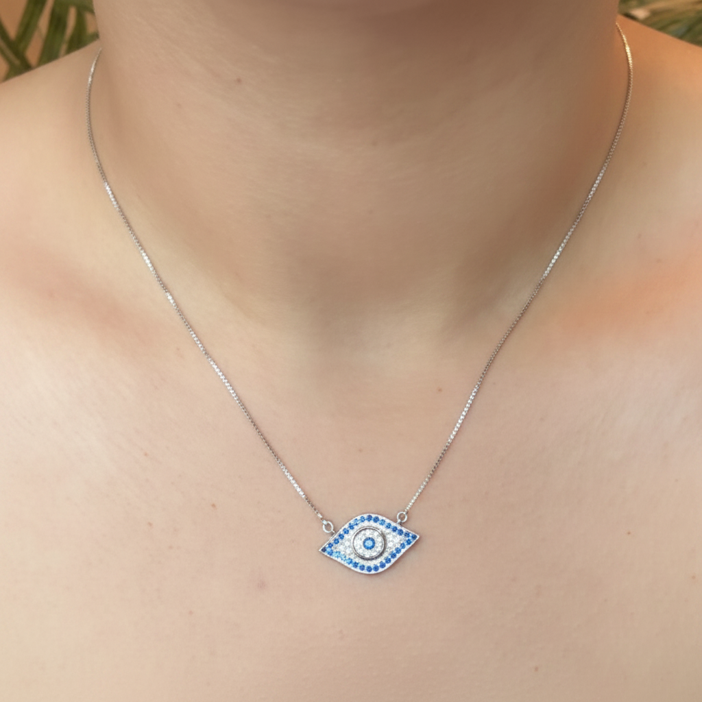 Evil Eye Necklace Lifestyle Enhanced